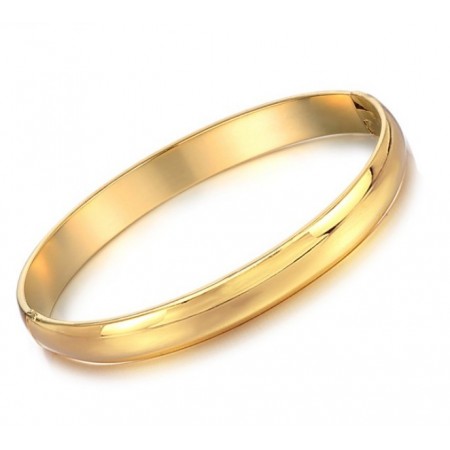 Wide Varieties Female 18K Gold-Plated Bangle 
