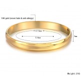 Wide Varieties Female 18K Gold-Plated Bangle 