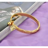 Stable Quality Female Retro 18K Gold-Plated Bangle