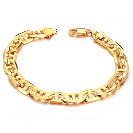Wide Varieties Male G Font 18K Gold-Plated Bracelet 
