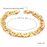 Wide Varieties Male G Font 18K Gold-Plated Bracelet 