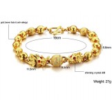 Quality and Quantity Assured Dragon Shape 18K Gold-Plated Bracelet 