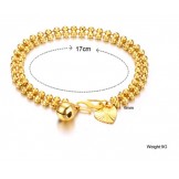 The Queen of Quality Female Ball Shape 18K Gold-Plated Bracelet