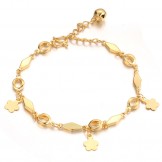 Wide Varieties Female 18K Gold-Plated Bracelet With Bell