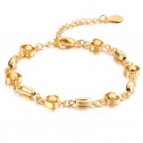 The Queen of Quality Female Apple Shape 18K Gold-Plated Bracelet 