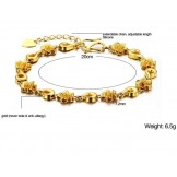 Reliable Quality Female Flower Shape 18K Gold-Plated Bracelet