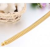 World-wide Renown Male Classic 18K Gold-Plated Bracelet 
