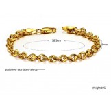 Durable in Use Female 18K Gold-Plated Bracelet 