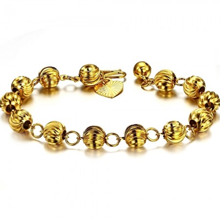 The Queen of Quality Female Ball Shape 18K Gold-Plated Bracelet