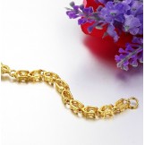 World-wide Renown Female Morning Glory Shape
 18K Gold-Plated Bracelet 