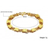 Quality and Quantity Assured Female Flower Shape 18K Gold-Plated Bracelet 