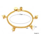 Reliable Reputation Female Sweetheart 18K Gold-Plated Bracelet With Bells