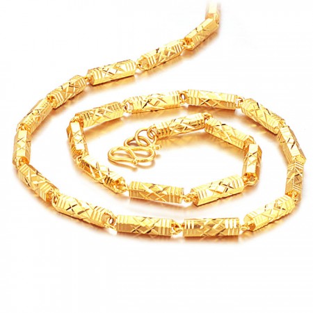 Superior Quality Male Bamboo Joint
 18K Gold-Plated Necklace