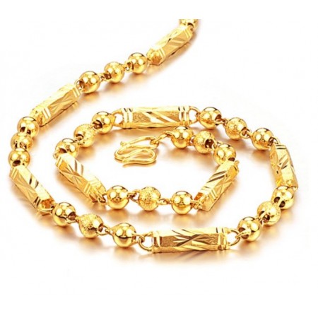 Easy to Use Male Scrub 18K Gold-Plated Necklace 