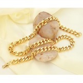 High Quality Male Twist Shape 18K Gold-Plated Necklace 