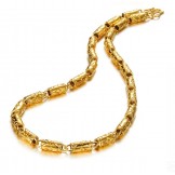 High Quality Male Bamboo Joint
 18K Gold-Plated Necklace