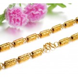High Quality Male Bamboo Joint
 18K Gold-Plated Necklace