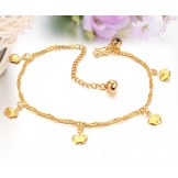 High Quality Female Apple Shape 18K Gold-Plated Anklet