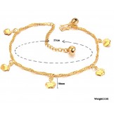 High Quality Female Apple Shape 18K Gold-Plated Anklet