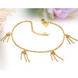 Superior Quality Female Ball Shape 18K Gold-Plated Anklet 