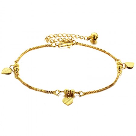 Quality and Quantity Assured Female Sweetheart 18K Gold-Plated Anklet 