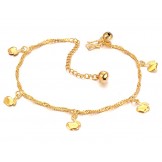 Easy to Use Female Apple Shape 18K Gold-Plated Anklet 