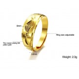 Reliable Reputation Female Concise 18K Gold-Plated Ring