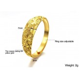 Superior Quality Female Classic 18K Gold-Plated Ring