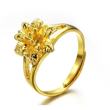 Wide Varieties Female Classic 18K Gold-Plated Ring 