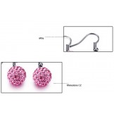 Superior Quality Female Red Alloy Earrings With Rhinestone