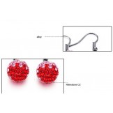 Selling Well all over the World Female Red Alloy Earrings With Rhinestone