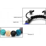 Dependable Performance Female Ball Shape Crystal Drill Bracelet 