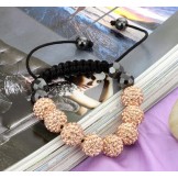 Easy to Use Female Ball Shape Crystal Drill Bracelet 