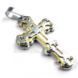 Mens Exquisite Titanium Cross Pendant Necklace (Free Chain)