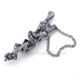 Dragon Sword Titanium Pendant Necklace (Free Chain)