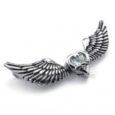 White Zircon Titanium Wings Pendant Necklace (Free Chain)