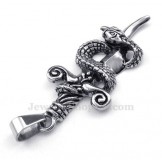 Titanium Snake Sword Pendant Necklace (Free Chain)