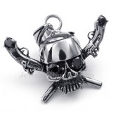 Exquisite Titanium Pirate Skull Pendant Necklace (Free Chain)