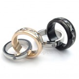 Interlocking Rings Titanium Couples Pendant Necklace (Free Chain)