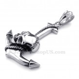 Titanium Skull Anchor Pendant Necklace (Free Chain)