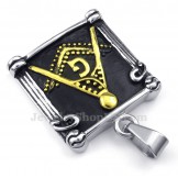 Titanium Masonic Pendant Necklace (Free Chain)