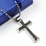 Cool Man Cross Titanium Steel necklace-new 