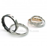 Double Color Titanium Couple Pendant Necklace (Free Chain)(One Pair)