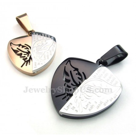 Titanium Butterfly Couples Pendant Necklace (Free Chain)(One Pair)