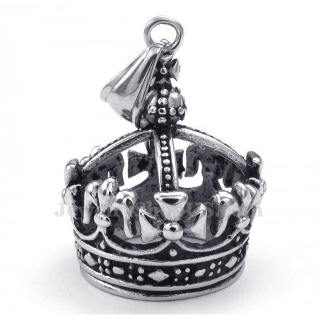 Imperial Crown Titanium Pendant Necklace (Free Chain)