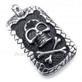 Cards Titanium Skull Pendant Necklace (Free Chain)