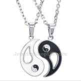 Titanium Tai Chi Couples Pendant Necklace (Free Chain)(One Pair)