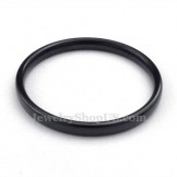 2mm Black Titanium Smooth Ring