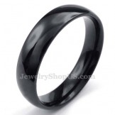 5mm Black Titanium Smooth Ring