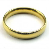 4mm Gold Titanium Round Ring